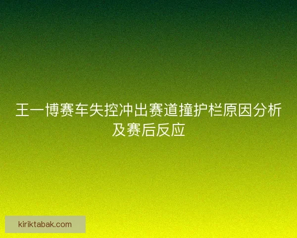 王一博赛车失控冲出赛道撞护栏原因分析及赛后反应